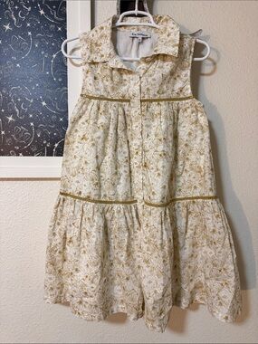 En saison tiered poplin collared mini dress size XS